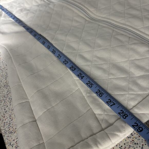 The North Face Jacket Caroluna Medium Gray Quilted Fleece Button Neck Pockets - Picture 12 of 14